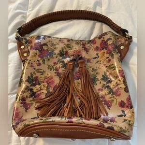New Patricia Nash Torresina Leather Bucket Bag - Antique Rose